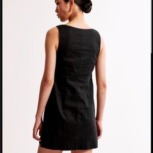 Abercrombie & Fitch black linen dress Size XS